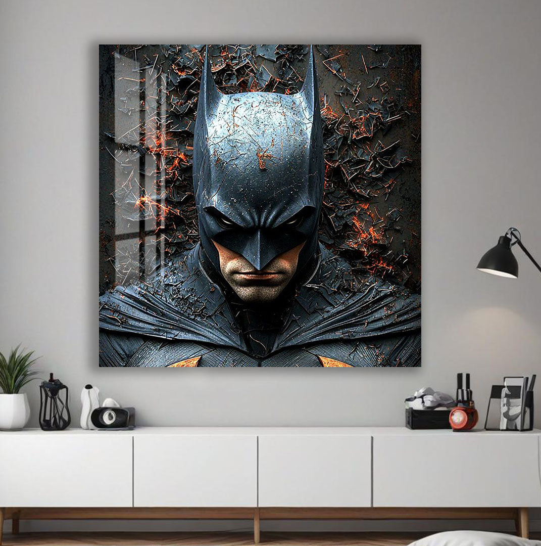 Batman Glass Wall Art – DC Superhero Home Decor