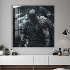 Viking Warrior Glass Wall Art – Norse Mythology Movie Inspired Home Decor
