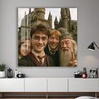 Harry Potter Hogwarts Friends Glass Wall Art – Movie Magic Poster Decor