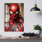 Spider-Man Glass Wall Art – Marvel Superhero Home Decoration