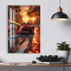 Formula 1 Glass Wall Art – Ferrari Car Decor for Modern Interiors
