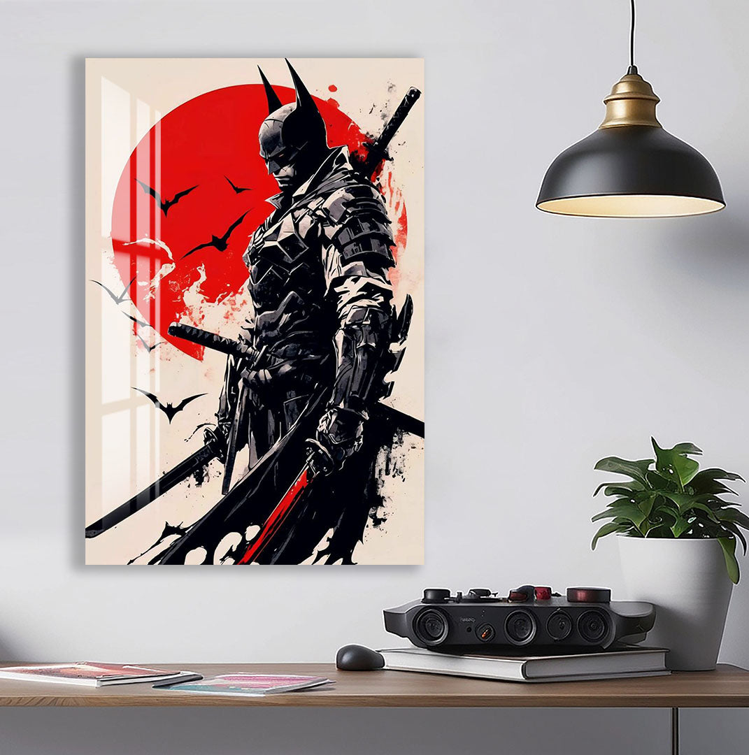 Batman Samurai Glass Wall Art – DC Superhero Home Decor