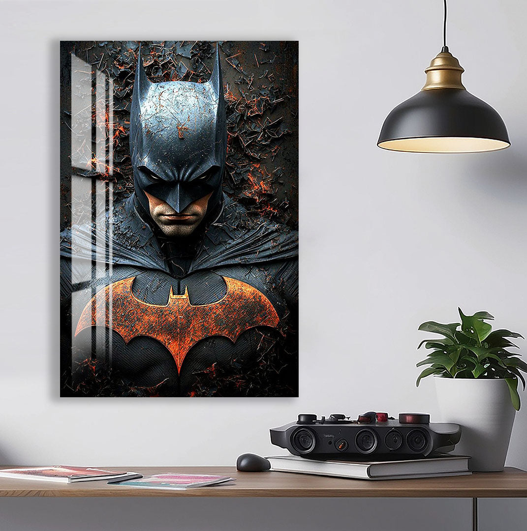 Batman Glass Wall Art – DC Superhero Home Decor