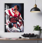 Rocky Balboa Glass Wall Art – Iconic Boxing Legend Sports Decor