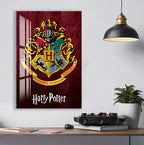 Harry Potter Hogwarts Crest Glass Wall Art – Fantasy Movie Home Decor