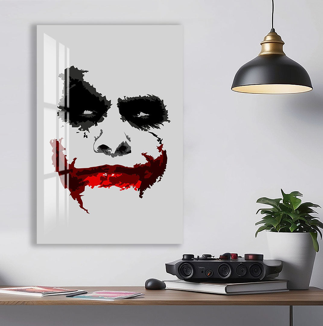 Joker Face Glass Wall Art – DC Supervillain Home Decor