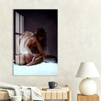 Erotic Nude Woman Glass Wall Art – Sensual Female Back for Bedroom & Modern Home Decor