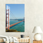 Golden Gate Bridge Glass Wall Art – Iconic San Francisco Landmark Poster
