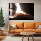 Black Hole Glass Wall Art – Epic Space Phenomenon Poster for Modern Interiors