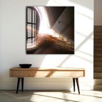 Black Hole Glass Wall Art – Epic Space Phenomenon Poster for Modern Interiors