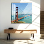 Golden Gate Bridge Glass Wall Art – Iconic San Francisco Landmark Poster