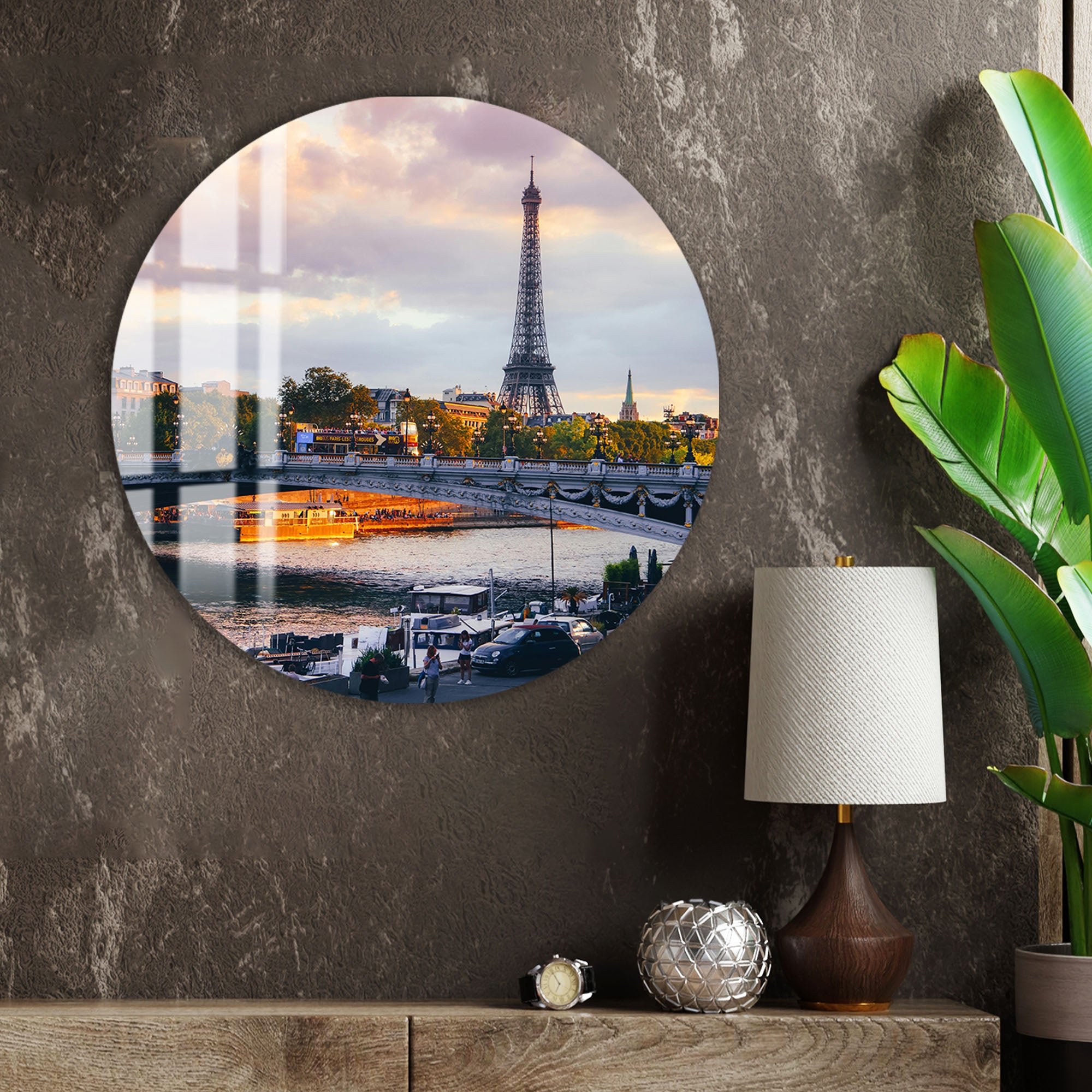 Paris Eiffel Tower Glass Wall Art – Stunning Cityscape Poster for Modern Interiors