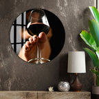 Erotic Wine Glass Wall Art – Sensual Nude Photography for Modern Interiors