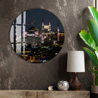 Istanbul Mosque Night View Glass Wall Art – Elegant Cityscape Poster for Modern Interiors