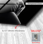 Erotic Female Nude Glass Wall Art – Sensual Black and White Elegance