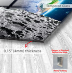 Earth from Moon Glass Wall Art – Stunning Space View Poster for Modern Interiors