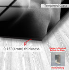 Erotic Male Nude Glass Wall Art – Sensual Black and White Body Decor