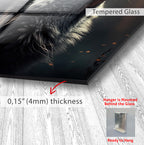 Howling Wolf Glass Wall Art – Powerful Wildlife Artwork for Modern Interiors