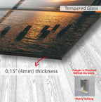 Golden Gate Bridge Sunset Glass Wall Art – Stunning San Francisco Cityscape Poster