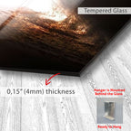 Black Hole Glass Wall Art – Epic Space Phenomenon Poster for Modern Interiors