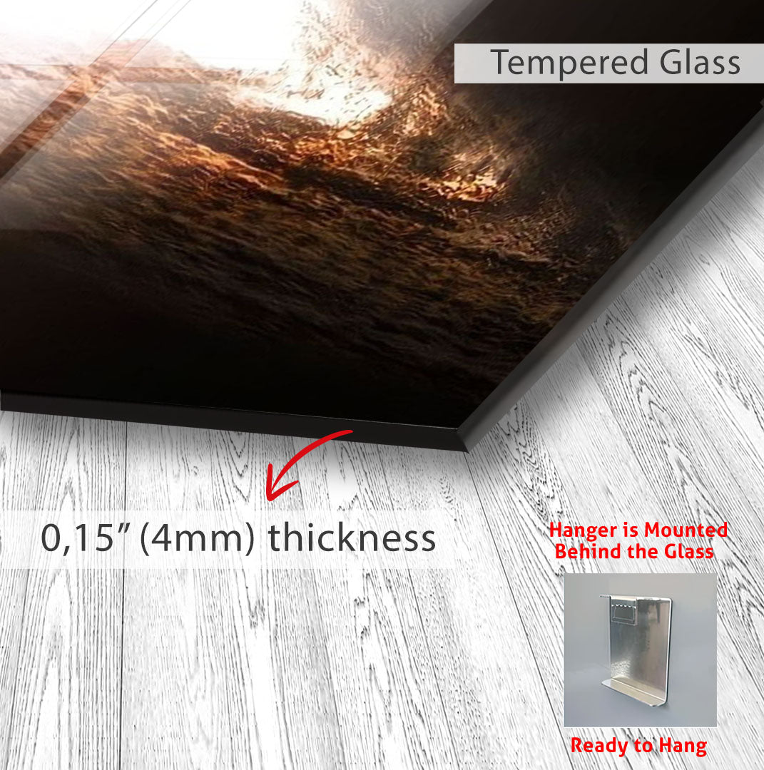 Black Hole Glass Wall Art – Epic Space Phenomenon Poster for Modern Interiors