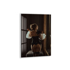 Erotic Lingerie Woman Glass Wall Art – Sensual Boudoir Style for Bedroom & Modern Home Decor