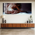 Erotic Nude Woman Glass Wall Art – Sensual Female Back for Bedroom & Modern Home Decor