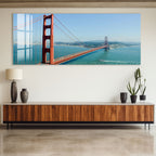 Golden Gate Bridge Glass Wall Art – Iconic San Francisco Landmark Poster