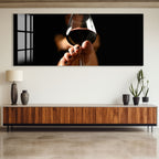 Erotic Wine Glass Wall Art – Sensual Nude Photography for Modern Interiors