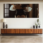 Erotic Lingerie Woman Glass Wall Art – Sensual Boudoir Style for Bedroom & Modern Home Decor