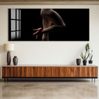 Erotic Legs Glass Wall Art – Sensual High Heels Nude Silhouette Decor