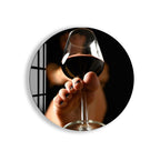 Erotic Wine Glass Wall Art – Sensual Nude Photography for Modern Interiors