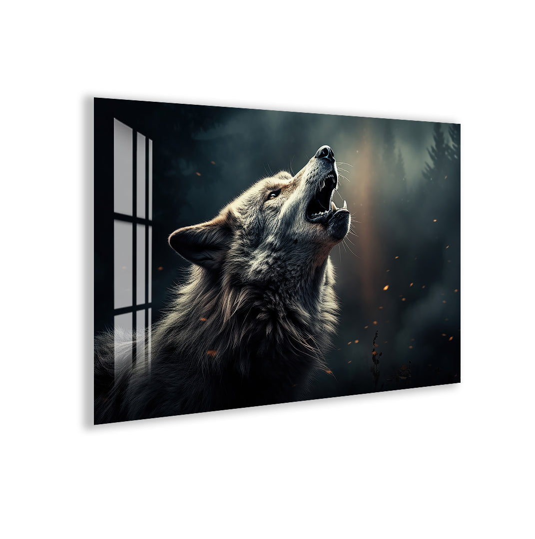 wolf illustration decor